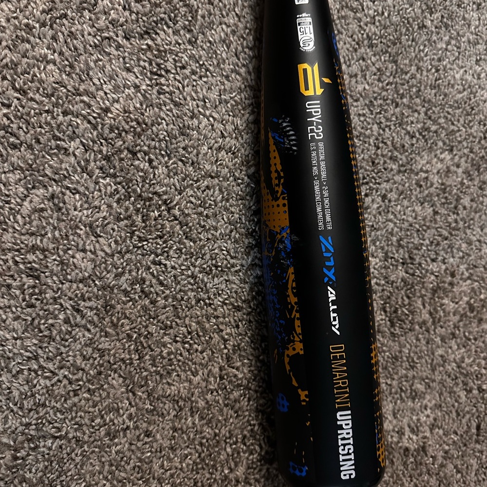 DeMarini Uprising Youth Baseball Bat - Black and Blue